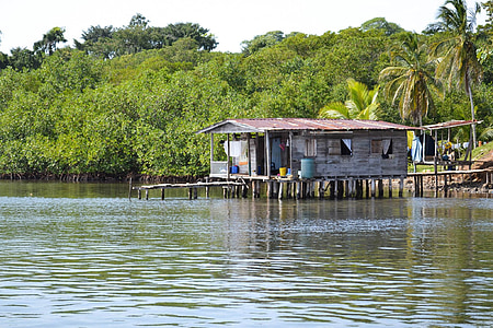 Panama, Karibien, havet, naturen, vatten, exotiska, Hut