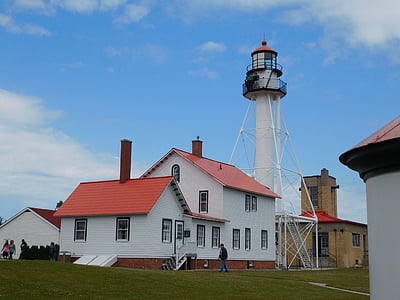 Whitefish bay lighthouse, mercusuar, titik Whitefish