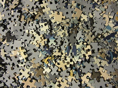Puzzle, pièces du puzzle, mess, chaos, problème, solution, casse-têtes