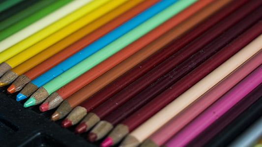 színek, ceruza, szín, rajz, iskola, kreatív, festmények