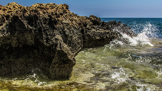 costa rocosa, Mar, Costa, ona, natura, Xipre, l'aigua