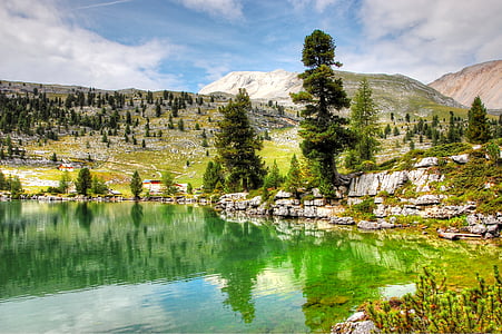 Fanes, Dolomitinės Alpės, kalnai, kalnų peizažas, kraštovaizdžio, Fanes alm, žygiai pėsčiomis