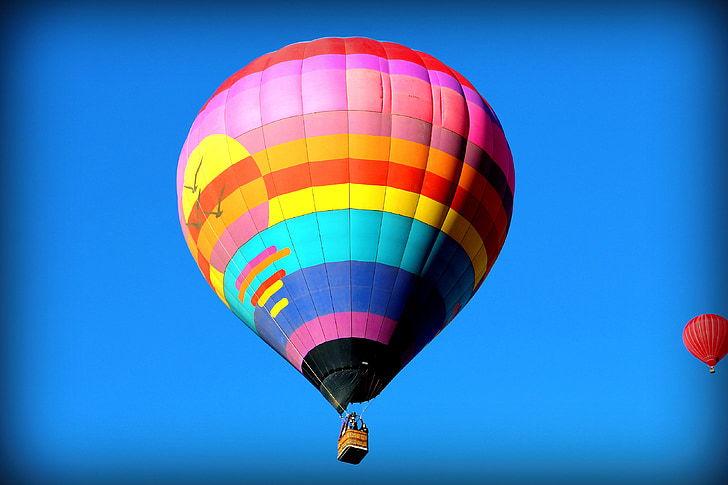 karšto oro balionu, oro, Karšta, balionas, kelionės, dangus, spalvinga
