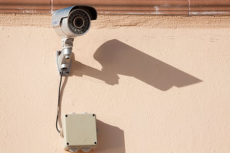 caméra de surveillance, sécurité, appareil photo, surveillance, montre, contrôle, manque de dom