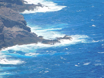 Sea, sininen, Gran Canarialla, Canary, kesällä, Ocean, Rock