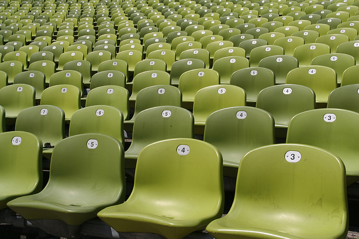 Стадион, сидеть, пластик, красочные, Мюнхен, Олимпийский стадион