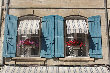 france, south, holiday, window, style, architecture