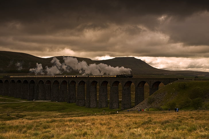 viaducte de ribblehead, tren de vapor, jerico, Yorkshire dales
