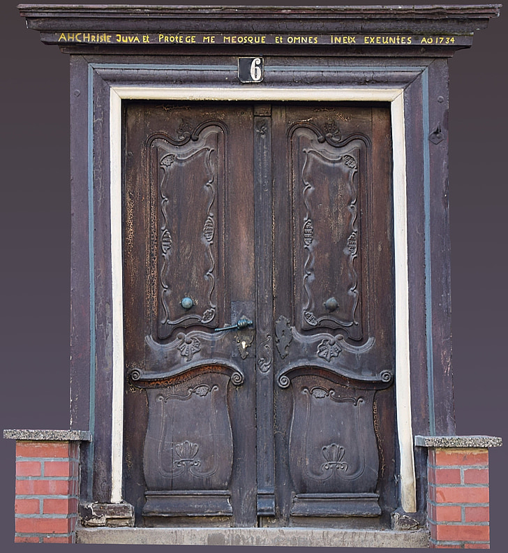 veco durvju, koka durvis, pārcietusi, vecais, izolēta, arhitektūra, durvis