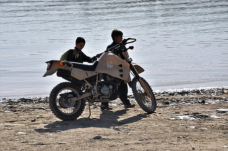 motocikls, motokrosa, smilts, krusts, vecāki, enduro, putekļaina