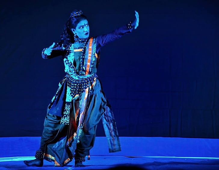 인도, 댄서, 전통적인, 문화, 여성, 소녀, 드레스