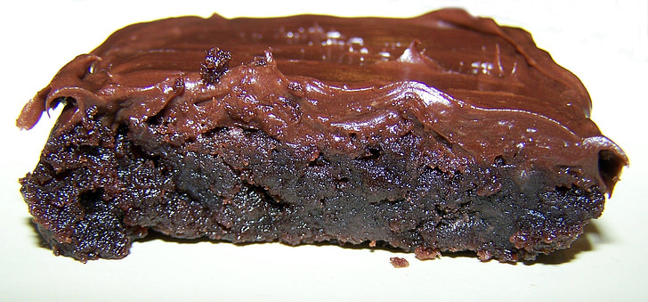 brownie au chocolat, gâteau, alimentaire, Sweet, dessert, délicieux, givrage