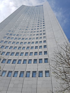 Wolkenkratzer, Leipzig, Stadt, Gebäude, Architektur, Fassade, Universität