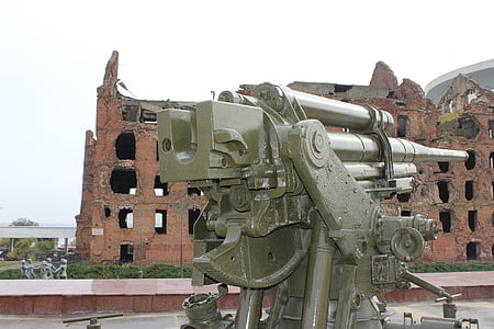 guerre, Cannon, monument, les ruines de la, Volgograd, Moulin, histoire
