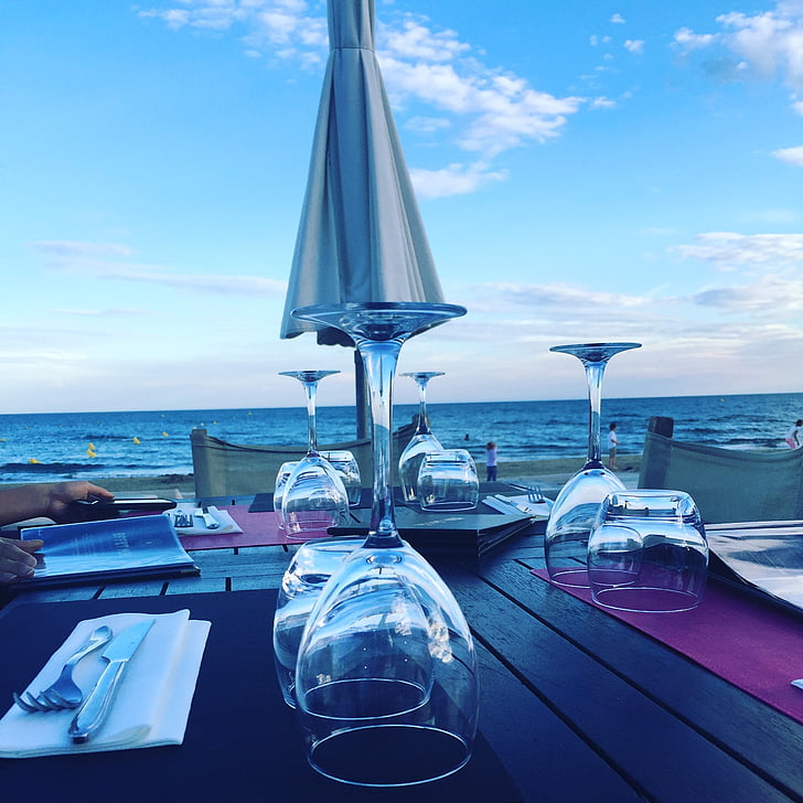 stranden, Restaurant, Sommer, reise, ferie, Bar, sjøen