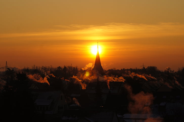 sunrise, sun, nature