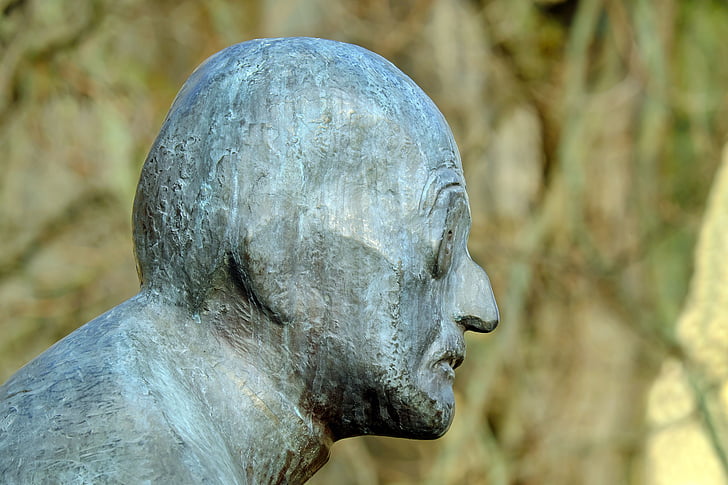 sculpture, bronze, Portrait, Max planck, lauréat du prix Nobel, physique, oeuvre