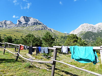 laundry, dry, clothing, hiking clothes, fence, bricchi neri, rocca garba