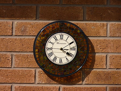 时钟, 墙上, 阴影, 时间, 拨号, 一轮, 计时器