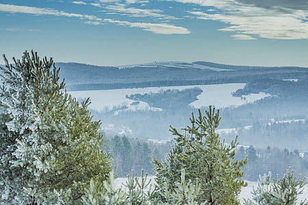 Karpaty, Polen, bjerge, dalen af den, Podkarpackie voivodskab, kommune krasiczyn, landskab