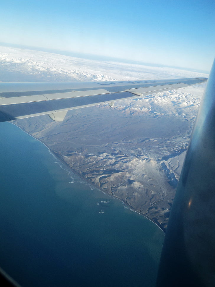 avió, neu, vol, paisatge d'hivern, avió, volant, vehicle aeri