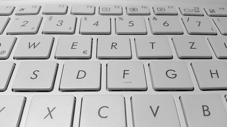 klávesnica, počítač, kľúče, biela, periphaerie, Chiclet klávesnica, vstupné zariadenie
