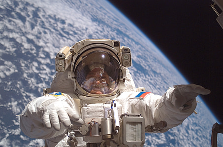 kosmonaut, Spacewalk, ISS, nástroje, oblek, Pack, postroje