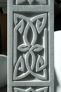 pattern, celtic, marble, ornament, relief, sculpture, art