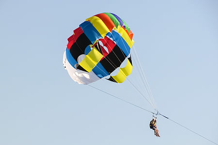 降落伞, 滑翔伞, 猫和老鼠, 气球, 天空, 体育, 活动