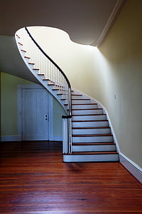 stairs, staircase, emergence, manor house, villa, plantation, thornhill plantation