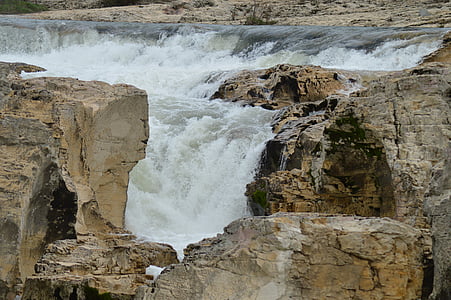 torrent, water courses, rocks, river, landscape, cascade, whirlpool