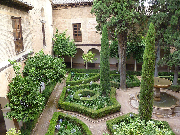 dārza, Alhambra, Andalūzija, Spānija