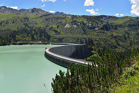 Kaunertal, barrage de, kopfssee, Tyrol, Panorama, montagne, nature