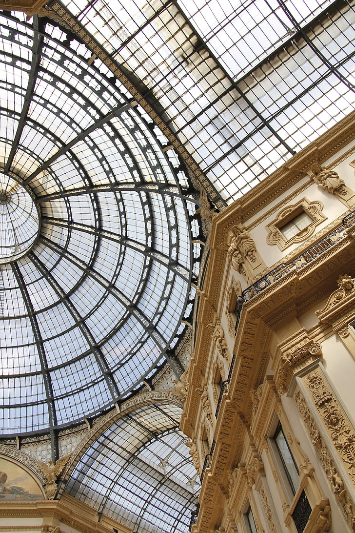 milan, architecture, mall, shopping