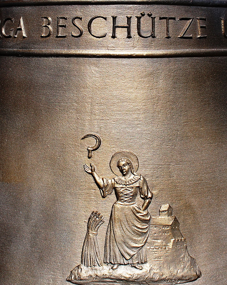 Bell, moderne bronzen klok, de bell Memorial, symbool, familie, sluiten