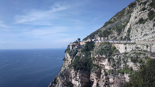 roca, escarpa, la carretera de montaña, Italia