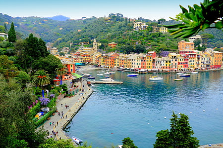 Olaszország, Port, Cinque terre, csónakok, tenger, mediterrán, víz