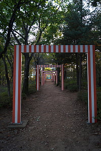 labirintas, miške, Gimpo skulptūrų parkas