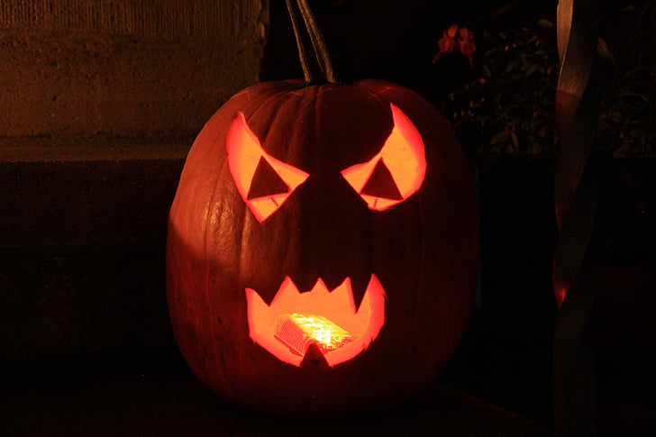 Halloween, calabaza, linterna de calabaza, linterna, luz, vela, fantasma