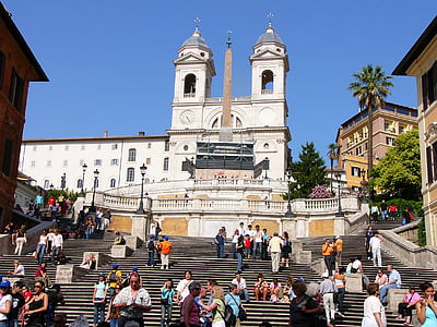 Róma, Olaszország, építészet, Európa, turisták, város, séta