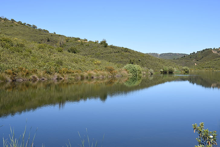 jezero, voda, krajina
