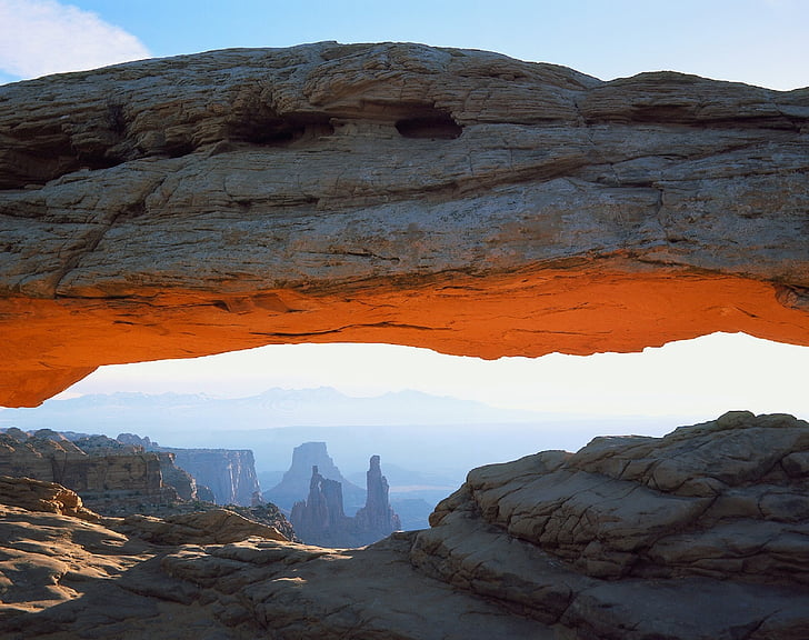 landskapet, naturskjønne, villmark, steiner, erosjon, Panorama, Mesa arch