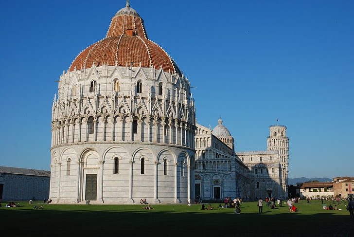 Pisa, Italija, Italia, krstionica, Toskana, kosi toranj, putovanja