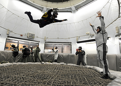 skydiving, indoors, training, navy, military, techniques, parachute