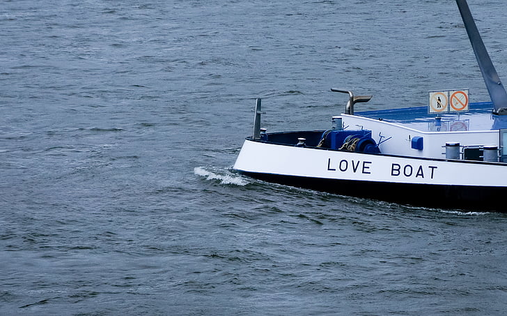 loď, loď lásky, obrázok na pozadí, Porýnie, rieka, vody