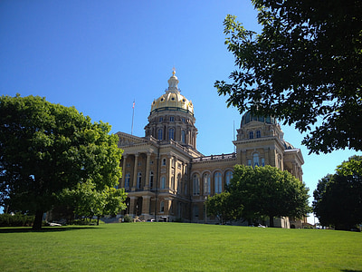 Capitólio do estado, Iowa, Capitol, des moines, edifício, cúpula, Estado