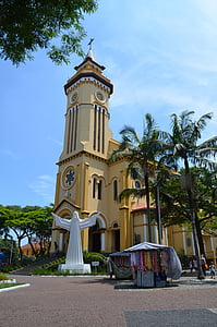 Saint andrew, São paulo, kirke, katedralen, tempelet, kirketårnet, byen