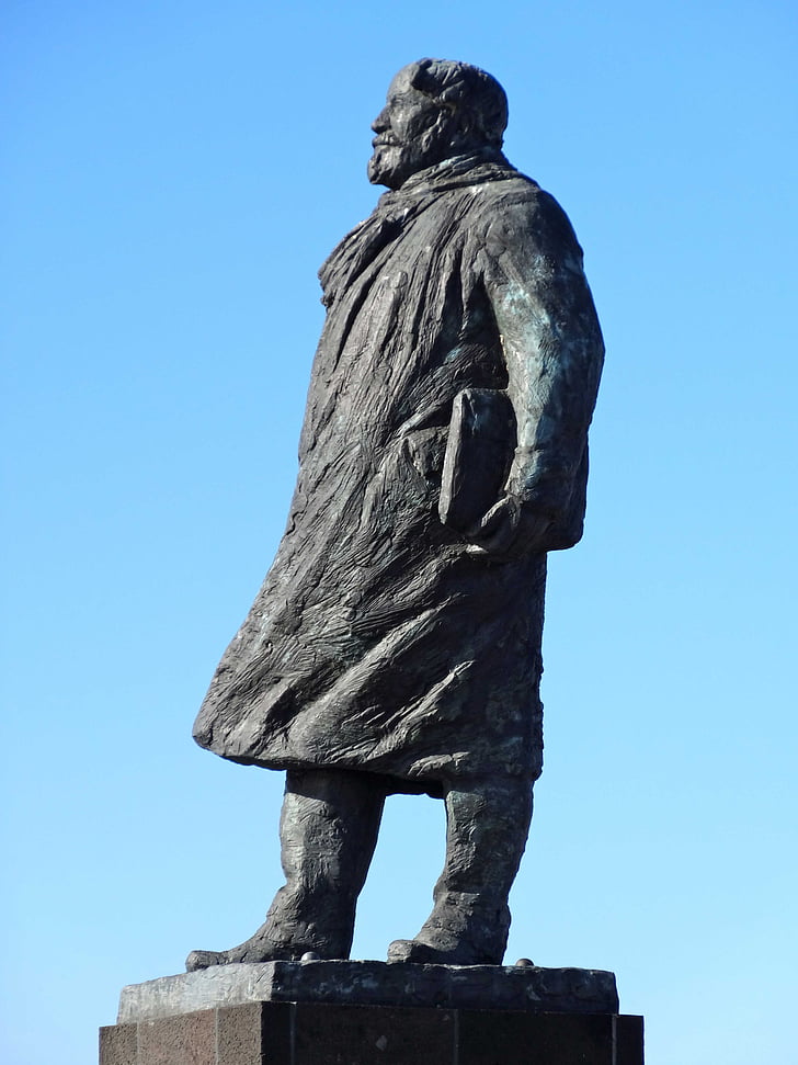 Cornelis lely, estatua de, escultura, Wieringen, Holanda, Países Bajos, Monumento