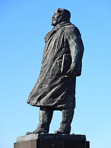 Cornelis Lely, Statue, Skulptur, Wieringen, Holland, Niederlande, Denkmal