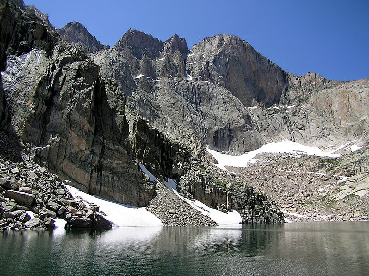 Colorado, luonnonkaunis, maisema, vuoret, lumi, Lake, vesi